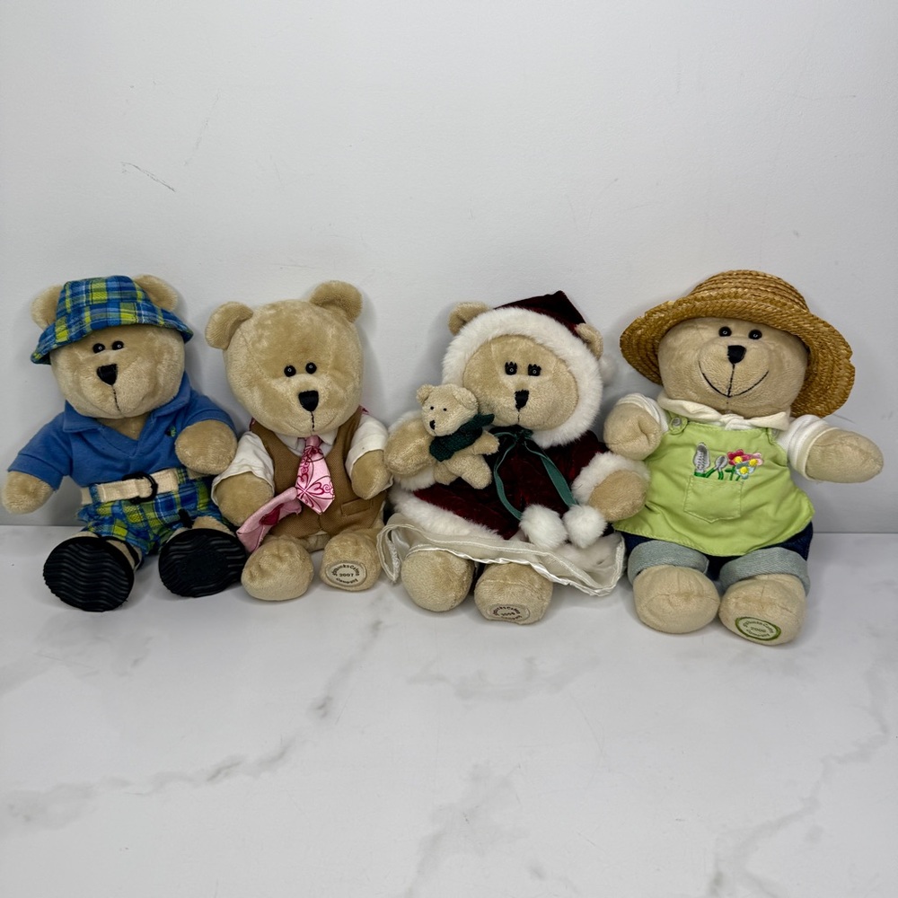 4 Starbucks Coffee Barista Bears